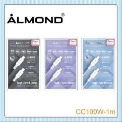 ALMOND Type-C to C 100watt 數據線 1米
